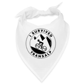 I Survived Transalp (Alpen / Rennrad / Black) - Bandana - Weiß - Vorne