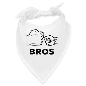 Bros Cooler Spruch Geschwister Großer Bruder - Bandana - Weiß - Vorne