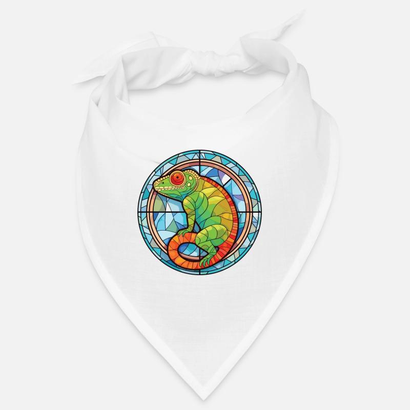 Caméléon Aquarelle colorée Illustration d’animaux Bandana