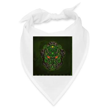 Helle Cyberpunk Maske - Bandana - Weiß - Vorne
