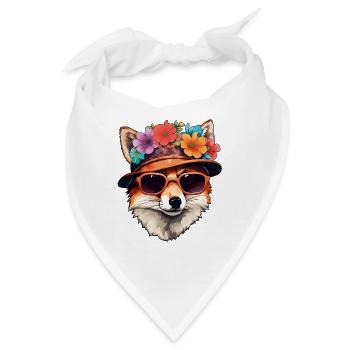 Foxie the Blossom Bandit - Bandana - Weiß - Vorne