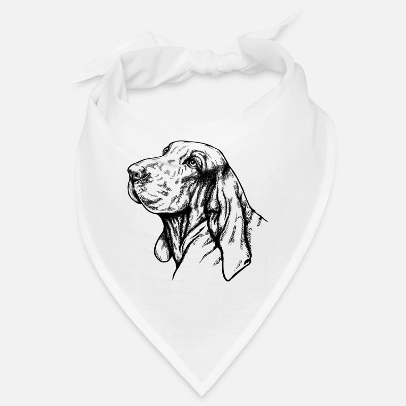 Bracco Italiano Portrait schwarz Bandana