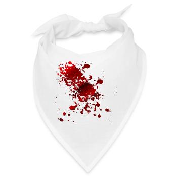 HALLOWEEN KOSTÜME BLUTFLECKEN BLUT - Bandana - Weiß - Vorne