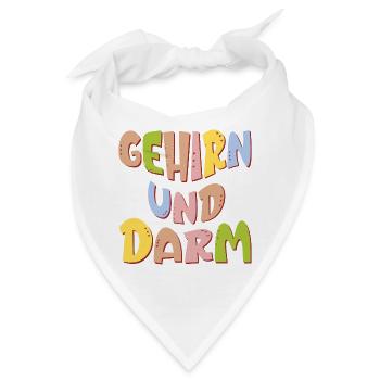 GEHIRN UND DARM - MENTALE GESUNDHEIT ACHTSAMKEIT - Bandana - Weiß - Vorne