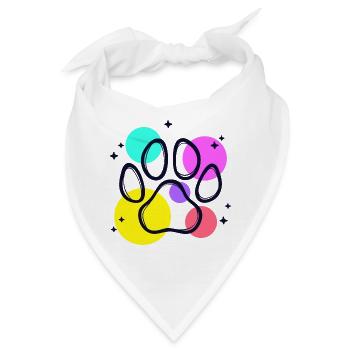 Haustiere Hund Lieblingstier Katze Knuddeltier - Bandana - Weiß - Vorne