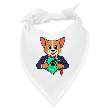 Haustiere Hund Lieblingstier Knuddeltier Heimtier - Bandana - Weiß - Vorne
