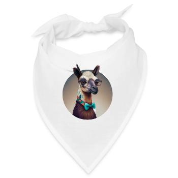 cooles Lama - Bandana - Weiß - Vorne