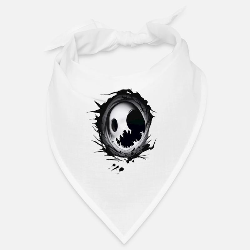 ghost emerging from a hole - Bandana - blanc
