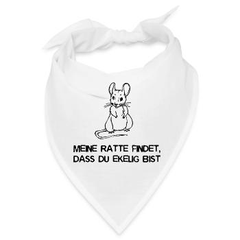 Ratte Statement Haustiere Heimtier Tiere - Bandana - Weiß - Vorne