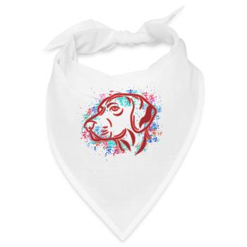 Hund Lieblingstier Heimtier Haustiere Knuddeltier - Bandana - Weiß - Vorne