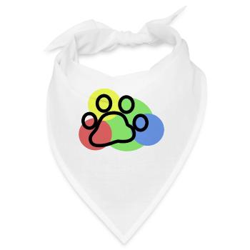 Tiere Haustiere Knuddeltier Lieblingstier Heimtier - Bandana - Weiß - Vorne