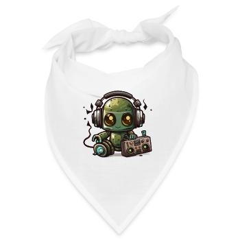 Beats und Bots - Bandana - Weiß - Vorne