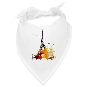 Paris verzaubert ihre Besucher - Bandana - Weiß - Vorne