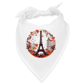 Die Liebe zur Kunst ist in Paris allgegenwärtig - Bandana - Weiß - Vorne