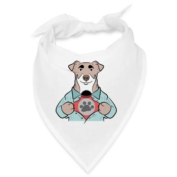 Lieblingstier Hund Kuscheltier Haustiere Heimtier - Bandana - Weiß - Vorne