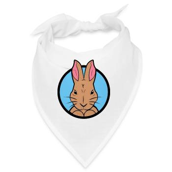 Häschen Haustiere Kuscheltier Lieblingstier Tiere - Bandana - Weiß - Vorne