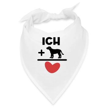 Herz Kuscheltier Hund Haustiere Statement - Bandana - Weiß - Vorne