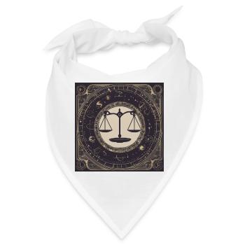 Zodiac Libra - Bandana - Weiß - Vorne