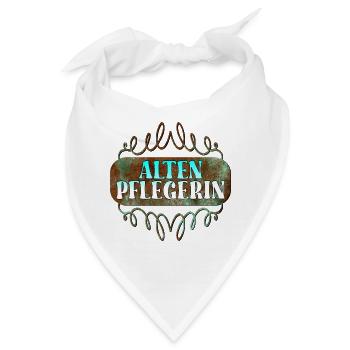 Altenpflegerin Altenheim Pflege Pflegefachkraft - Bandana - Weiß - Vorne