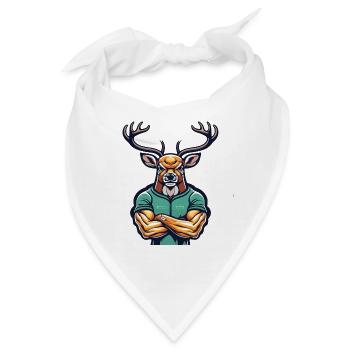 Bodybuilder Reh - Bandana - Weiß - Vorne