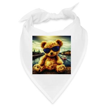 Teddy in Hamburg - Bandana - Weiß - Vorne