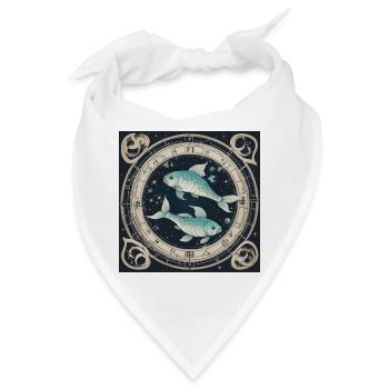 Zodiac Pisces - Bandana - Weiß - Vorne