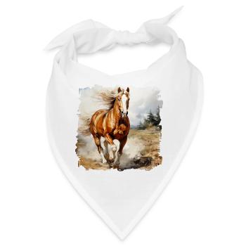 Pferde sind treue Begleiter - Bandana - Weiß - Vorne