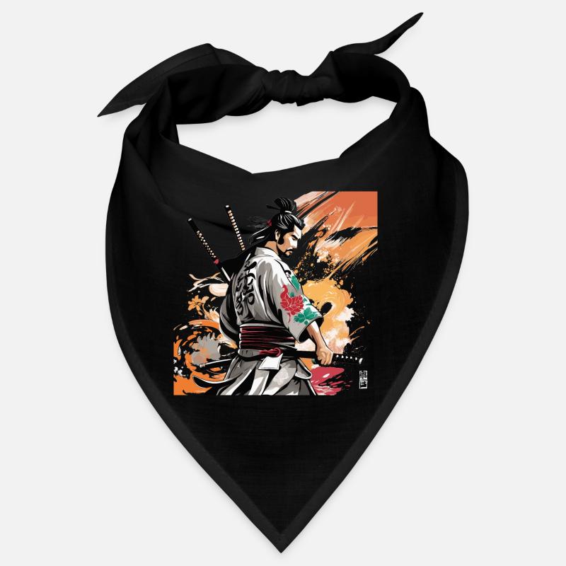 Samurai mit Schwertergrafik Bandana