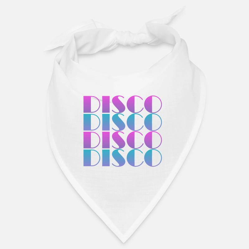 Lebendiges Disco-Textmuster-Design Bandana