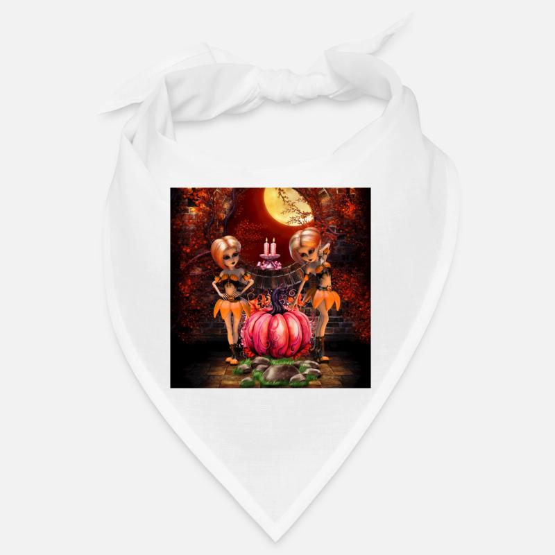 Cute halloween design in the moonlight. Bandana