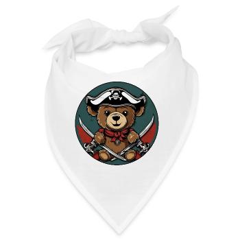 Teddybär / Kuscheltier / Stofftier / Geschenkidee - Bandana - Weiß - Vorne