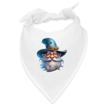 Lustiger Magier Mit Bart Fantasy RPG Shirt - Bandana - Weiß - Vorne