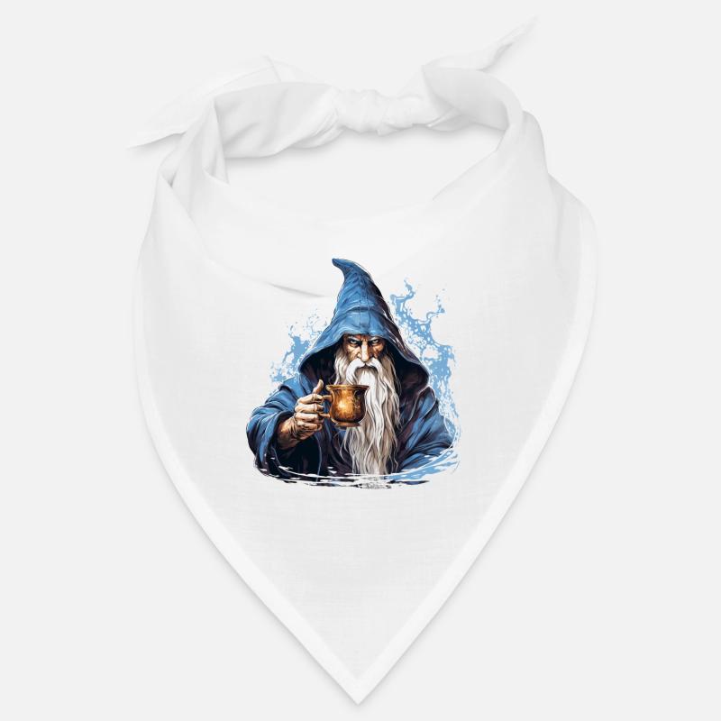 Fantasy Magier Mit Kaffee RPG Shirt Bandana