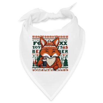 Fuchs Ugly Christmas Sweater - Bandana - Weiß - Vorne