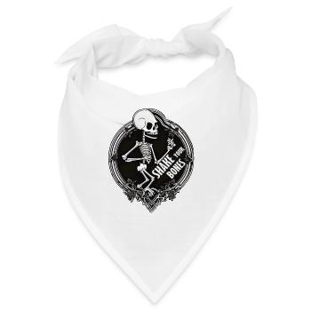 Skelett / Knochen / Anatomie / Halloween/ Grusel - Bandana - Weiß - Vorne