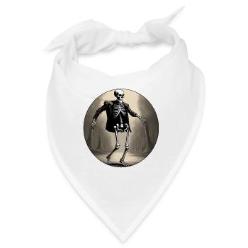 Skelett / Knochen / Anatomie / Halloween/ Grusel - Bandana - Weiß - Vorne