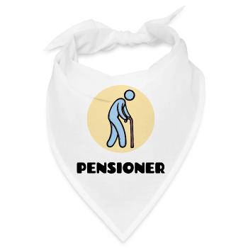 Pensionär Spruch Ruhestand Lebensabend Rente - Bandana - Weiß - Vorne