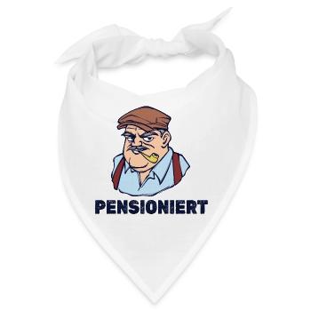 Abschied Senior Ruhestand Lebensabend Rente Spruch - Bandana - Weiß - Vorne