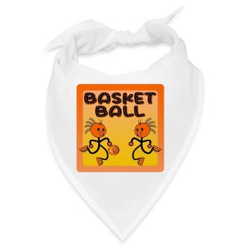 STRICHMÄNNCHEN BASKETBALL TEAM SPORT - Bandana - Weiß - Vorne