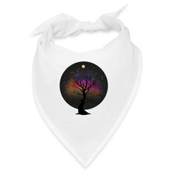 Baum im Universum - Bandana - Weiß - Vorne