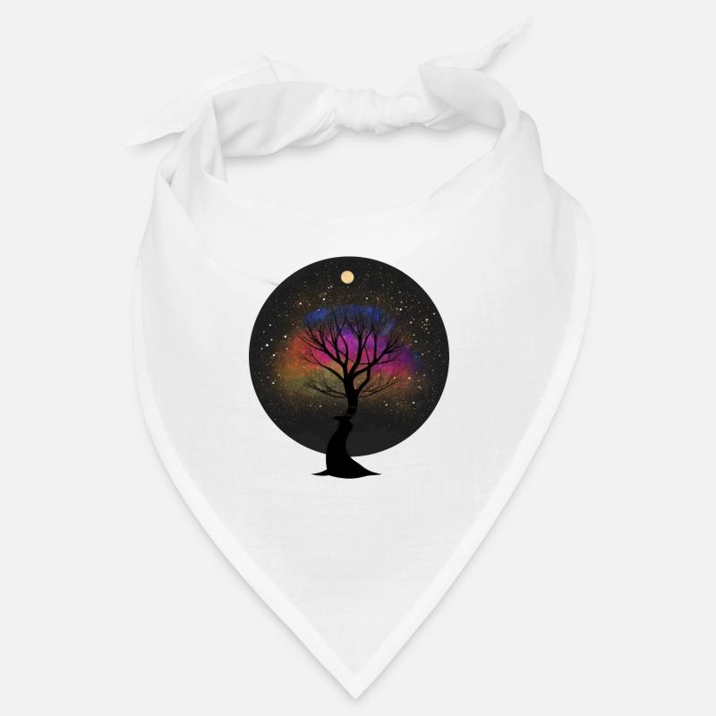 Arbre dans l’univers - Bandana - blanc