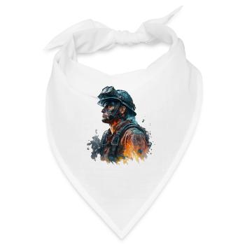 Feuerwehrmann im Einsatz - Bandana - Weiß - Vorne