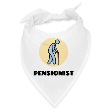 Pensionist Pension Statement Senior Ruhestand - Bandana - Weiß - Vorne