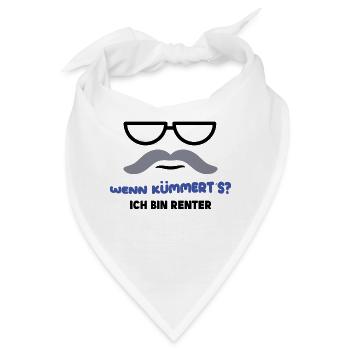 Ruhestand Statement Pensionist Pension Abschied - Bandana - Weiß - Vorne