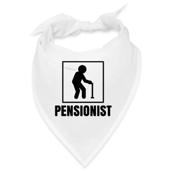 Pensionist Ruhestand Statement Lebensabend Pension - Bandana - Weiß - Vorne