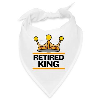 Ruhestand Pensionist Statement Senior Freiheit - Bandana - Weiß - Vorne