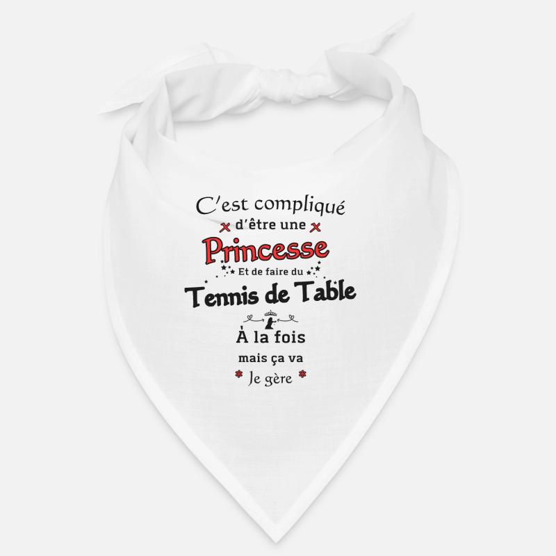 Princesse Et Tennis de Table Bandana