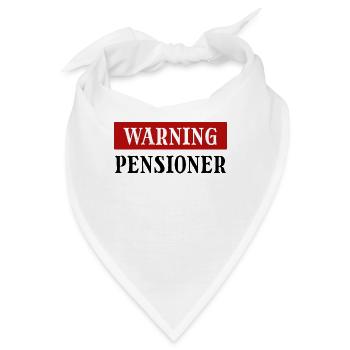 Pensionist Ruhestand Statement Senior Abschied - Bandana - Weiß - Vorne