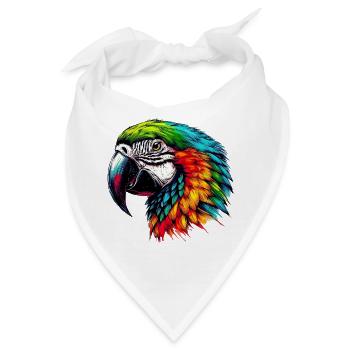 Papageien-Ara - Bandana - Weiß - Vorne