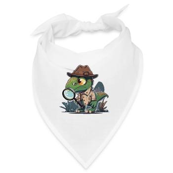 Dinosaurier-Detektiv - Bandana - Weiß - Vorne